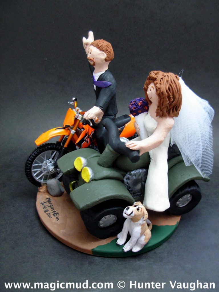 ATV and Dirt Bike Wedding Cake Topper